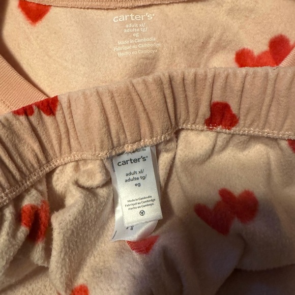 Carter’s 2 Piece Fleece Pink Heart Print Pajamas Size XL. #001L - Picture 14 of 14